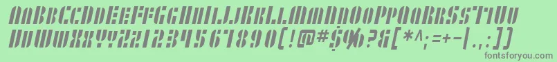 SF RetroSplice SC Condensed Font – Gray Fonts on Green Background