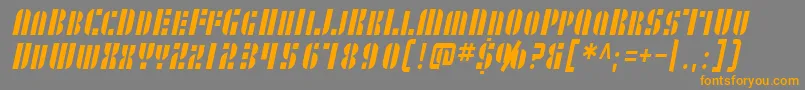 SF RetroSplice SC Condensed Font – Orange Fonts on Gray Background