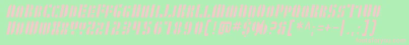 SF RetroSplice SC Condensed Font – Pink Fonts on Green Background