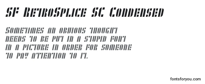 SF RetroSplice SC Condensed フォントのレビュー