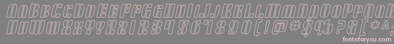 SF RetroSplice SC Outline Font – Pink Fonts on Gray Background