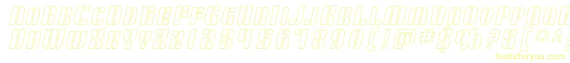 フォントSF RetroSplice SC Outline – 黄色のフォント
