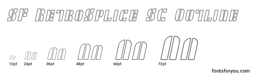 SF RetroSplice SC Outline Font Sizes