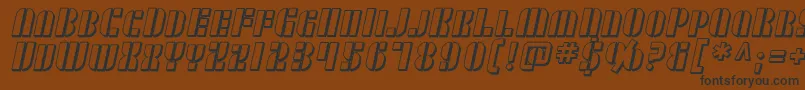 SF RetroSplice SC Shaded Font – Black Fonts on Brown Background