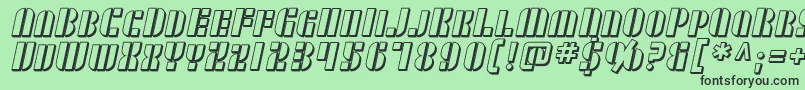 SF RetroSplice SC Shaded Font – Black Fonts on Green Background