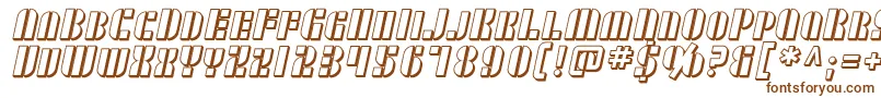 SF RetroSplice SC Shaded Font – Brown Fonts on White Background