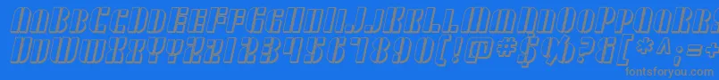Police SF RetroSplice SC Shaded – polices grises sur fond bleu