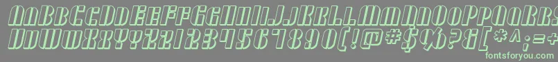 SF RetroSplice SC Shaded Font – Green Fonts on Gray Background