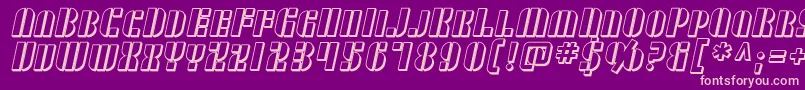 SF RetroSplice SC Shaded Font – Pink Fonts on Purple Background