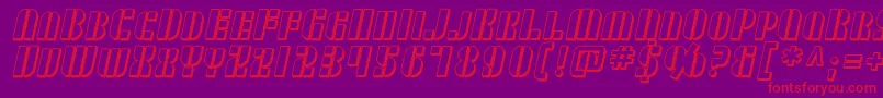 SF RetroSplice SC Shaded Font – Red Fonts on Purple Background