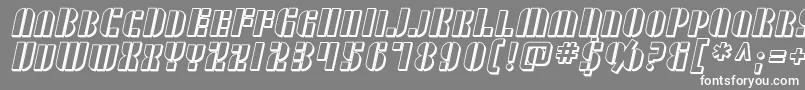 SF RetroSplice SC Shaded Font – White Fonts on Gray Background