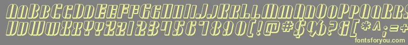SF RetroSplice SC Shaded Font – Yellow Fonts on Gray Background