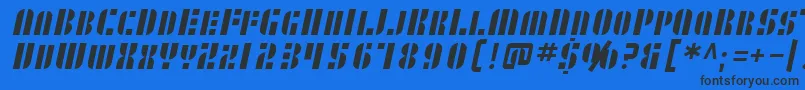 SF RetroSplice SC Font – Black Fonts on Blue Background