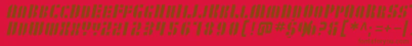 Шрифт SF RetroSplice SC – коричневые шрифты на красном фоне