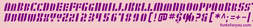 SF RetroSplice SC Font – Purple Fonts on Pink Background