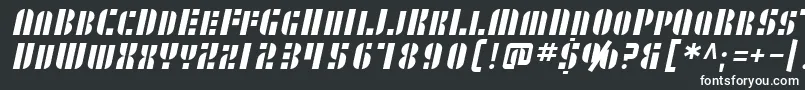 Шрифт SF RetroSplice SC – белые шрифты на чёрном фоне