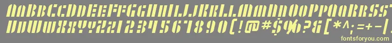 SF RetroSplice SC Font – Yellow Fonts on Gray Background