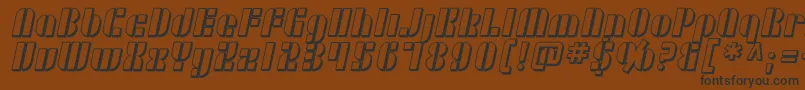 SF RetroSplice Shaded Font – Black Fonts on Brown Background