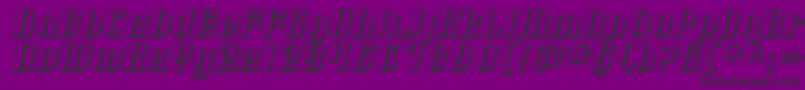 SF RetroSplice Shaded Font – Black Fonts on Purple Background