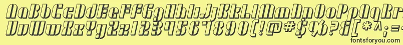 SF RetroSplice Shaded Font – Black Fonts on Yellow Background