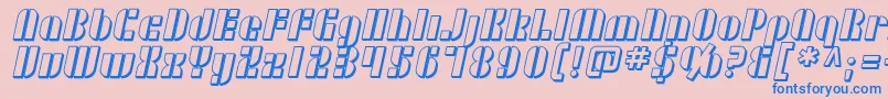 SF RetroSplice Shaded Font – Blue Fonts on Pink Background