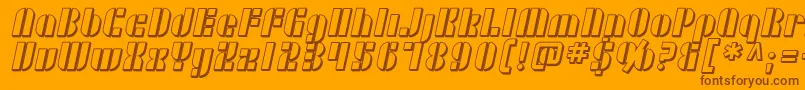 SF RetroSplice Shaded Font – Brown Fonts on Orange Background