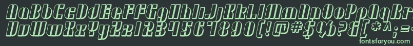 SF RetroSplice Shaded Font – Green Fonts on Black Background