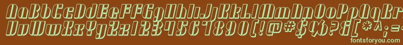 SF RetroSplice Shaded Font – Green Fonts on Brown Background