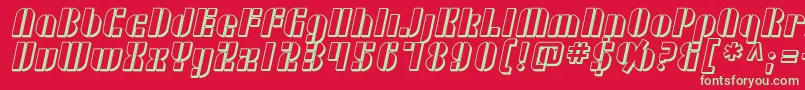 SF RetroSplice Shaded Font – Green Fonts on Red Background