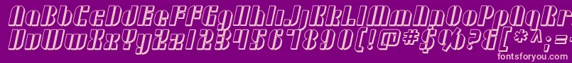 SF RetroSplice Shaded Font – Pink Fonts on Purple Background