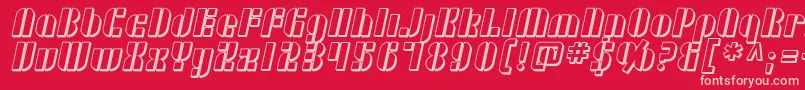 SF RetroSplice Shaded Font – Pink Fonts on Red Background