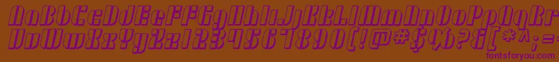 SF RetroSplice Shaded Font – Purple Fonts on Brown Background