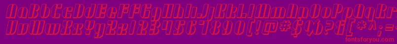 SF RetroSplice Shaded Font – Red Fonts on Purple Background