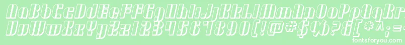 SF RetroSplice Shaded Font – White Fonts on Green Background