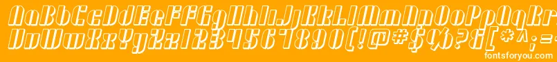 SF RetroSplice Shaded Font – White Fonts on Orange Background