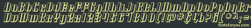 SF RetroSplice Shaded Font – Yellow Fonts on Black Background