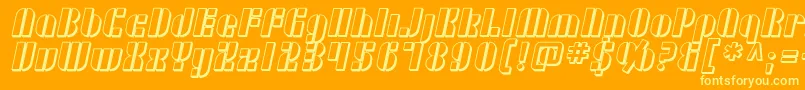 SF RetroSplice Shaded Font – Yellow Fonts on Orange Background