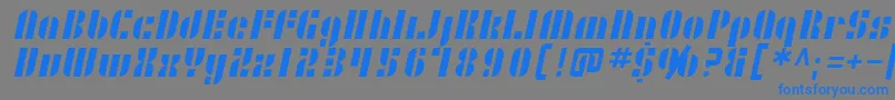 SF RetroSplice Font – Blue Fonts on Gray Background