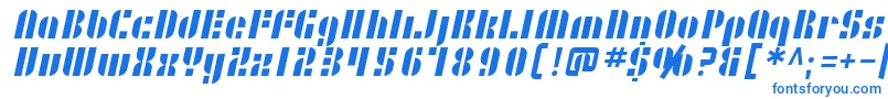 SF RetroSplice-Schriftart – Blaue Schriften auf weißem Hintergrund