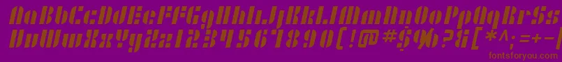 SF RetroSplice Font – Brown Fonts on Purple Background