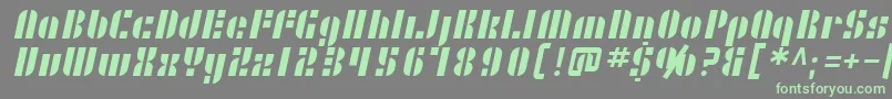 Шрифт SF RetroSplice – зелёные шрифты на сером фоне