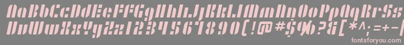 フォントSF RetroSplice – 灰色の背景にピンクのフォント