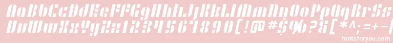 SF RetroSplice Font – White Fonts on Pink Background