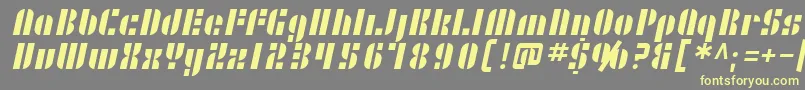 SF RetroSplice Font – Yellow Fonts on Gray Background