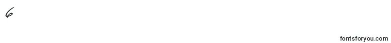 SF Scribbled Sans Bold Italic-Schriftart – Schriften für die Ziffer 6