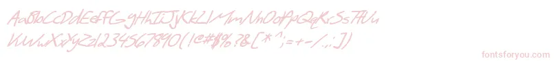 SF Scribbled Sans Bold Italic Font – Pink Fonts on White Background