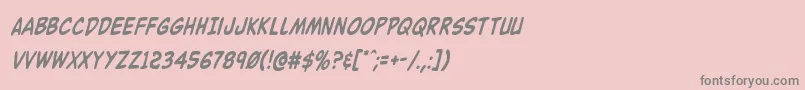 Buddychampioncondital-Schriftart – Graue Schriften auf rosa Hintergrund