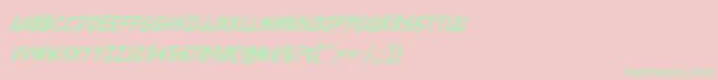 Buddychampioncondital Font – Green Fonts on Pink Background