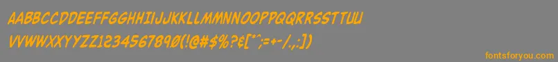 Buddychampioncondital Font – Orange Fonts on Gray Background
