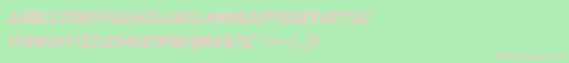Buddychampioncondital Font – Pink Fonts on Green Background